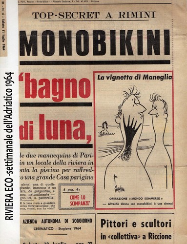 Cartoon: monokini del 1964 (medium) by Enzo Maneglia Man tagged man,maneglia,1964,rivieraeco,monobikini,monokini