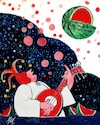 Cartoon: duetto della notte rosa (small) by Enzo Maneglia Man tagged vignetta,illustrazione,manifestazione,estiva,2024