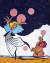 Cartoon: la notte rosa (small) by Enzo Maneglia Man tagged notte,rosa,rimini,grafica,man,maneglia