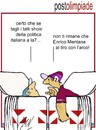 Cartoon: postolimpiadi a La7 (small) by Enzo Maneglia Man tagged cassonettari,man,tv,la7,postolimpiadi,fighillearte,enzo,maneglia,vignette