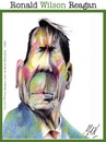 Cartoon: Ronald Reagan (small) by Enzo Maneglia Man tagged caricatura,ronald,reagan,presidente,americano