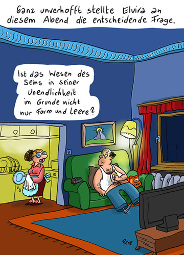 Cartoon: Antimaterie gewünscht? (medium) by rene tagged hausfrau,ausserirdische,aliens,supermarkt,theke,geschäfte,laden,einkaufen,antimaterie