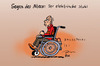 Cartoon: Der elektrische Stuhl (small) by rene tagged rollstuhl alter stuhl altersheim