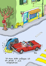 Cartoon: Der Unfall (small) by rene tagged auto unfall verkehr handy telefonieren steuer verbindung kreuzung