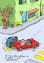 Cartoon: Der Unfall (small) by rene tagged auto,unfall,verkehr,handy,telefonieren,steuer,verbindung,kreuzung