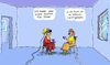 Cartoon: Die Gardinen von Frau Blümel (small) by rene tagged wohnung,einrichtung,download,internet,gardinen,frauen,kaffeekränzchen,computer