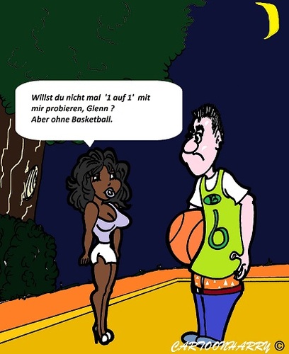 Cartoon: 1 Auf 1 (medium) by cartoonharry tagged eins,ball,basket,basketball,mädchen,junge,girl,boy,kartun,cartoon,cartoonist,cartoonharry,dutch,deutsch,toonpool,toon,toons