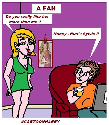 Cartoon: A Fan (medium) by cartoonharry tagged fan,cartoonharry,sylviemeijs