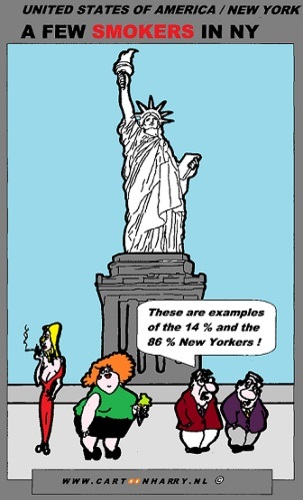 Cartoon: A Few Smokers (medium) by cartoonharry tagged newyork,ny,usa,liberty,smoker,cartoon,cartoonist,cartoonharry,dutch,toonpool