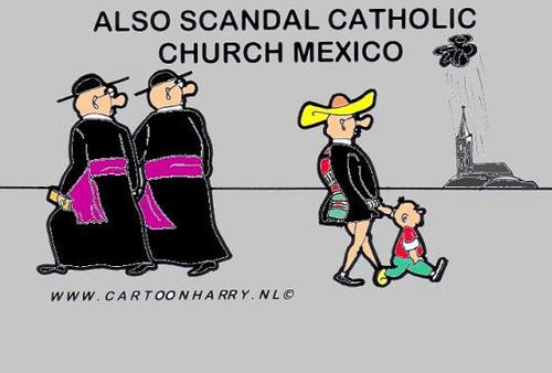 Cartoon: Another Scandall (medium) by cartoonharry tagged scandall,catholic,priests,cartoonharry,another,children,mexico