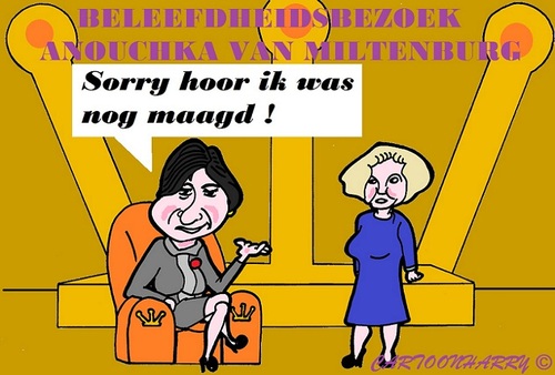 Cartoon: Anouchka van Miltenburg (medium) by cartoonharry tagged anouchka,vanmiltenburg,karikatuur,2ekamer,voorzitter,nederland,parlement,koningin,cartoonist,cartoonharry,dutch,toonpool