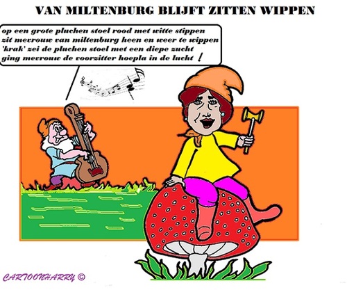 Cartoon: Anouschka van Miltenburg (medium) by cartoonharry tagged nederland,politiek,vanmiltenburg,eigenwijs,voorzitter,2ekamer