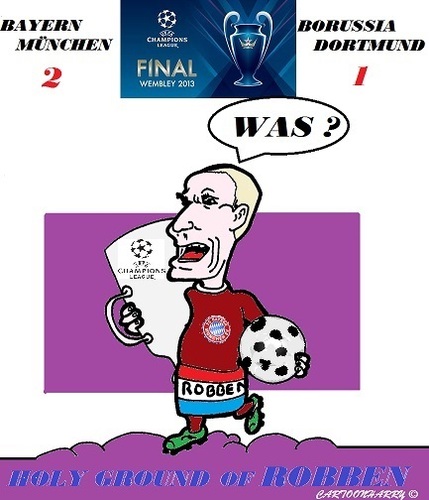 Cartoon: Arjen Robben (medium) by cartoonharry tagged championsleague,bayernmünchen,london,cup,arjenrobben,cartoons,cartoonists,cartoonharry,dutch,toonpool