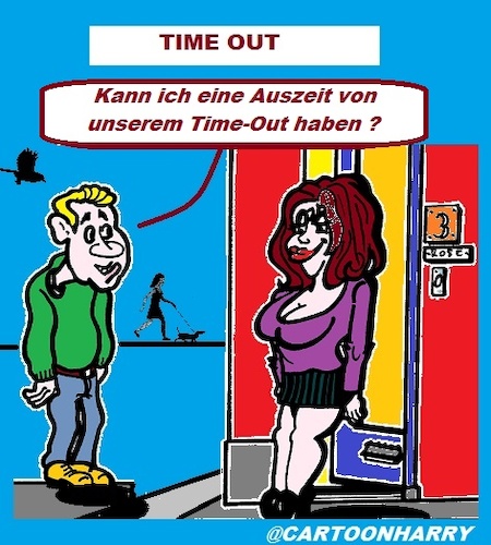 Cartoon: Auszeit (medium) by cartoonharry tagged auszeit,timeout,freund,freundin