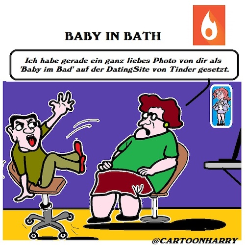 Cartoon: Baby (medium) by cartoonharry tagged dating,baby,tinder