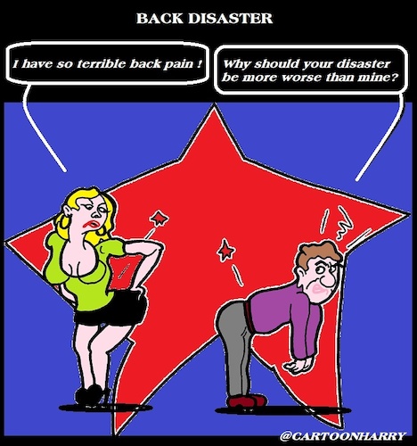 Cartoon: Back Problems (medium) by cartoonharry tagged back,cartoonharry