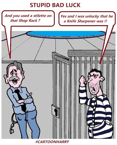 Cartoon: Bad Luck (medium) by cartoonharry tagged stupid,luck,cartoonharry