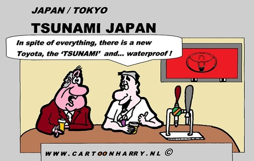 Cartoon: Bar Talks (medium) by cartoonharry tagged deviantart,buurtlink,linkedin,hyves,tonsup,toonpool,dutch,cartoonharry,cartoonist,bartalks,drawing,arts,art,artist,comix,comics,comic,cartoon,head,red,waterproof,tsunami,car,japanese,new