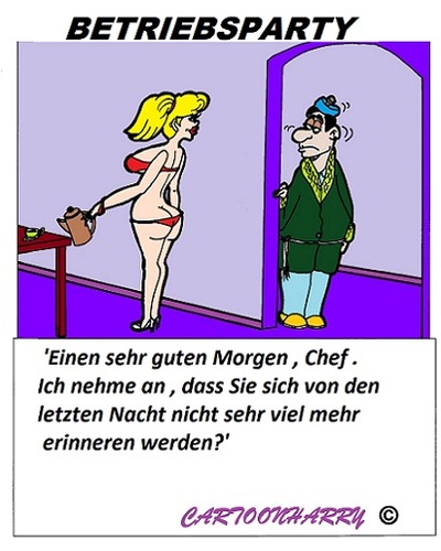 Cartoon: Betriebsfest (medium) by cartoonharry tagged betriebsfest,bett,herr,direktor,mädchen,nachher,cartoon,cartoonist,cartoonharry,dutch,deutsch,toonpool