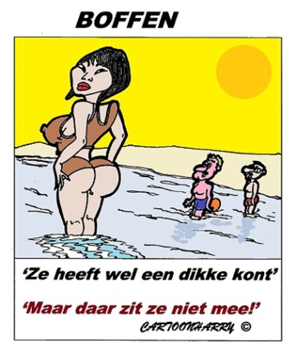 Cartoon: Bofkont (medium) by cartoonharry tagged boffen,bofkont,kont,zitten,staan,zee,jongens,dikke,cartoon,cartoonist,cartoonharry,dutch,toonpool