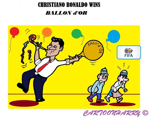 Cartoon: Christiano Ronaldo (medium) by cartoonharry tagged ballondor,fifa,ronaldo