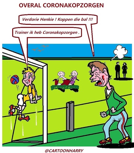 Cartoon: Corona Kopzorgen (medium) by cartoonharry tagged corona,kopzorgen,cartoonharry