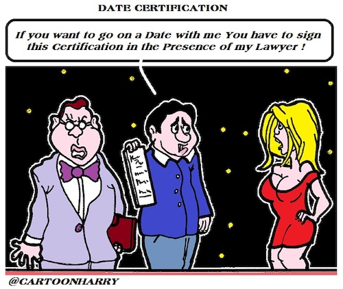 Cartoon: Date Certification (medium) by cartoonharry tagged date,certification