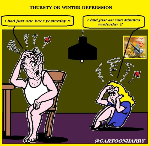 Cartoon: Depression (medium) by cartoonharry tagged winter,depression,love,live,life