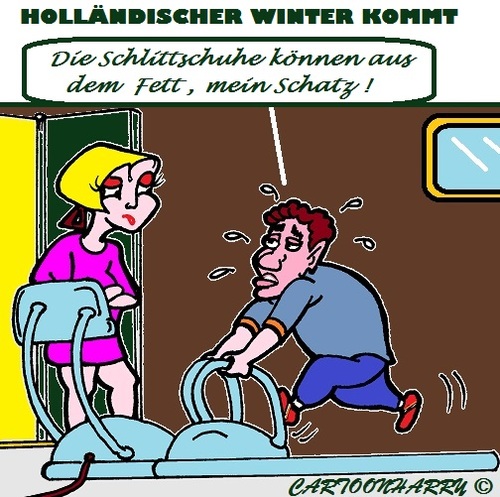 Cartoon: Der Anfang (medium) by cartoonharry tagged winter,anfang,schlittschuhe