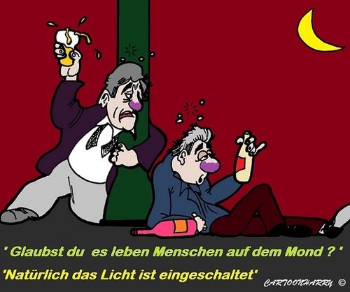 Cartoon: Der Mond (medium) by cartoonharry tagged licht,lichter,mond,nacht,männer,besoffen,betrunken,cartoon,cartoonist,cartoonharry,deutsch,dutch,holland,deutschland,toonpool