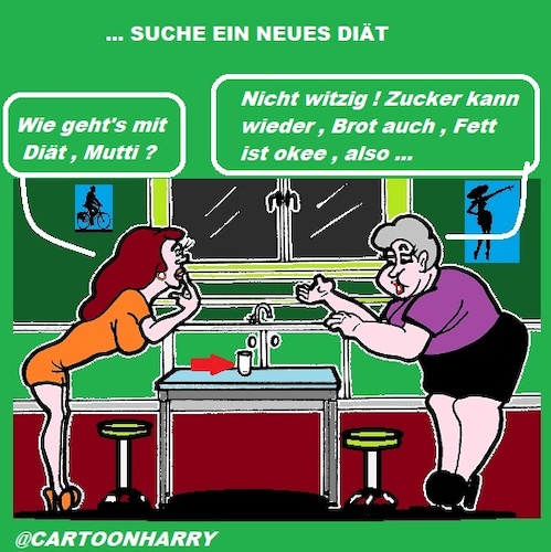 Cartoon: Diät (medium) by cartoonharry tagged diät,mutti,cartoonharry