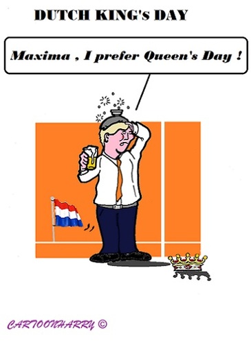 Cartoon: Dutch King s Day (medium) by cartoonharry tagged netherlands,holland,dutch,kingsday