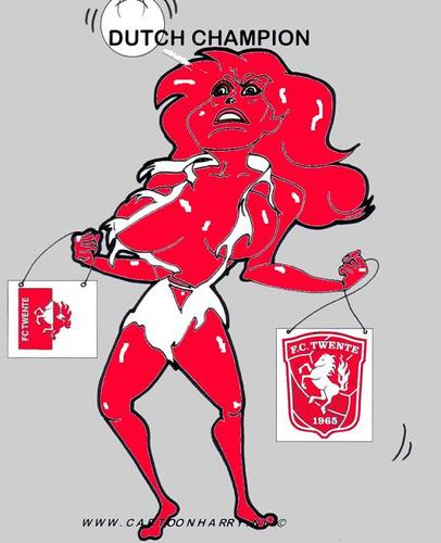 Cartoon: Dutch Soccer Champ (medium) by cartoonharry tagged soccer,champion,twente,enschede,holland,dutch,cartoonharry