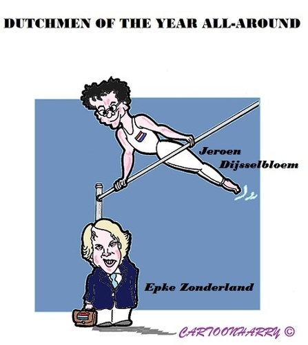 Cartoon: Dutchmen of the Year (medium) by cartoonharry tagged jeroendijsselbloem,epkezonderland,dutchmen,year,best,holland