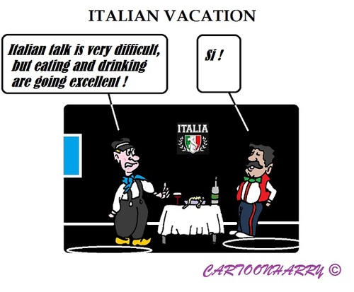 Cartoon: Eat Do not Talk (medium) by cartoonharry tagged italy,talk,eat