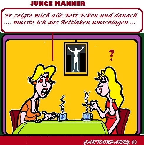 Cartoon: Ecken (medium) by cartoonharry tagged ecken,bett,jung,alt,maenner,frauen,jungs