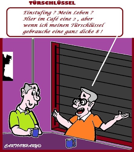 Cartoon: Einstufung (medium) by cartoonharry tagged bar,daheim,einstufung,leben