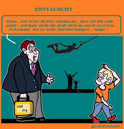 Cartoon: Enttäuscht (medium) by cartoonharry tagged opa,enkel,enttäuscht,cartoonharry