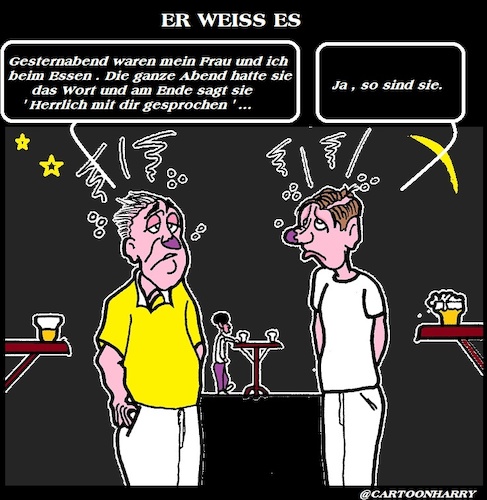 Cartoon: Er Weiss (medium) by cartoonharry tagged wissen,cartoonharry