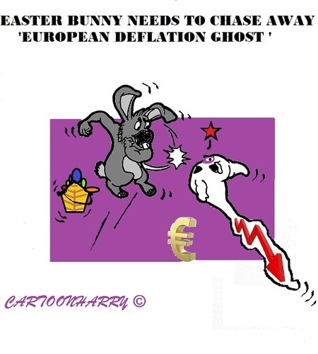 Cartoon: Europe Deflation (medium) by cartoonharry tagged europe,deflation,easter,bunny,fight