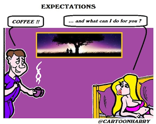 Cartoon: Expectations (medium) by cartoonharry tagged expectations,marriage