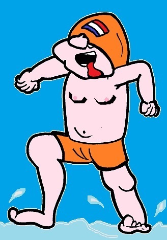 Cartoon: Expression (medium) by cartoonharry tagged expression,swim,winter