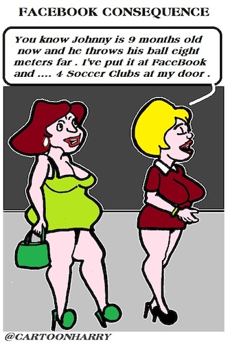Cartoon: FaceBook Consequence (medium) by cartoonharry tagged cartoonharry
