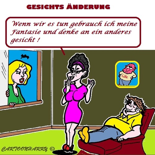 Cartoon: Fantasie Gesicht (medium) by cartoonharry tagged gefragt
