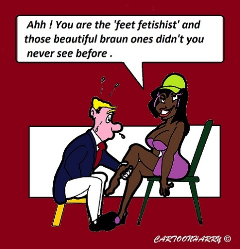 Cartoon: Feet Fetishist (medium) by cartoonharry tagged girl,braun,fetishist,feet,cartoon,cartoonist,cartoonharry,dutch,toonpool