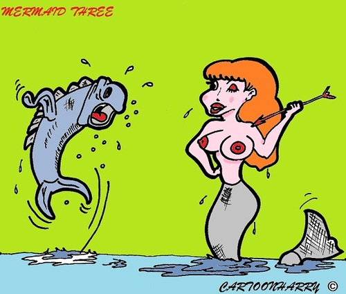 Cartoon: Fish (medium) by cartoonharry tagged mermaid,fish,girls,sexy,cartoon,cartoonist,cartoonharry,dutch,toonpool
