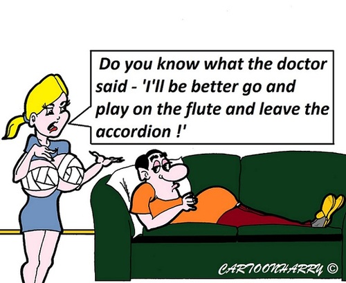 Cartoon: Flute (medium) by cartoonharry tagged flute,accordion,harminica,doctor,music,cartoon,cartoonharry,cartoonist,dutch,toonpool