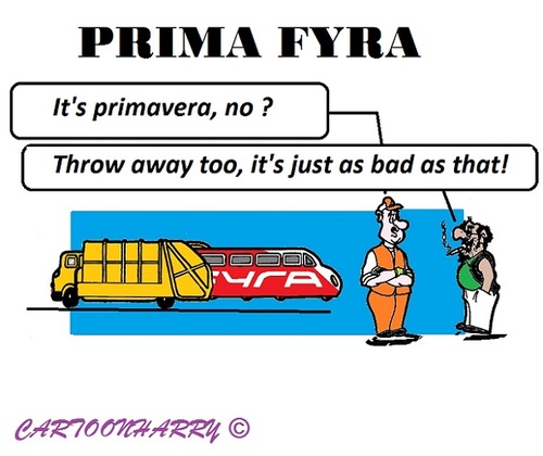 Cartoon: Fyra Garbage (medium) by cartoonharry tagged fyra,garbage,brussel,belgium,holland,train,cartoons,cartoonists,cartoonharry,dutch,toonpool