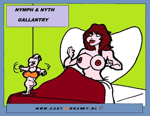 Cartoon: Gallantry (medium) by cartoonharry tagged gallantry,nymph,cartoon,cartoonist,cartoonharry,dutch,toonpool