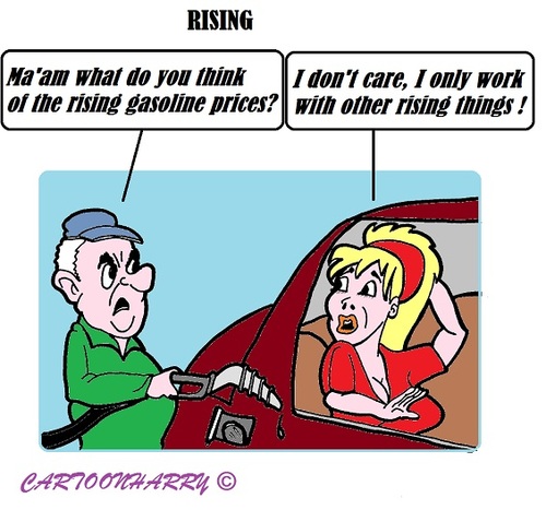 Cartoon: Gasoline Prices (medium) by cartoonharry tagged gasoline,price,blond